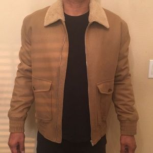Zara Camel Bomber Jacket